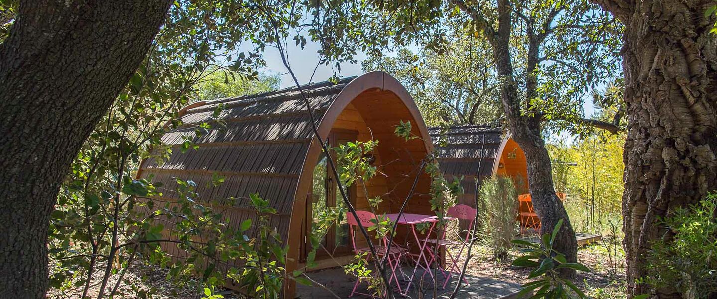 Mietobjekt: Billige Holzhütten mit Freunden auf einem Campingplatz in Südfrankreich