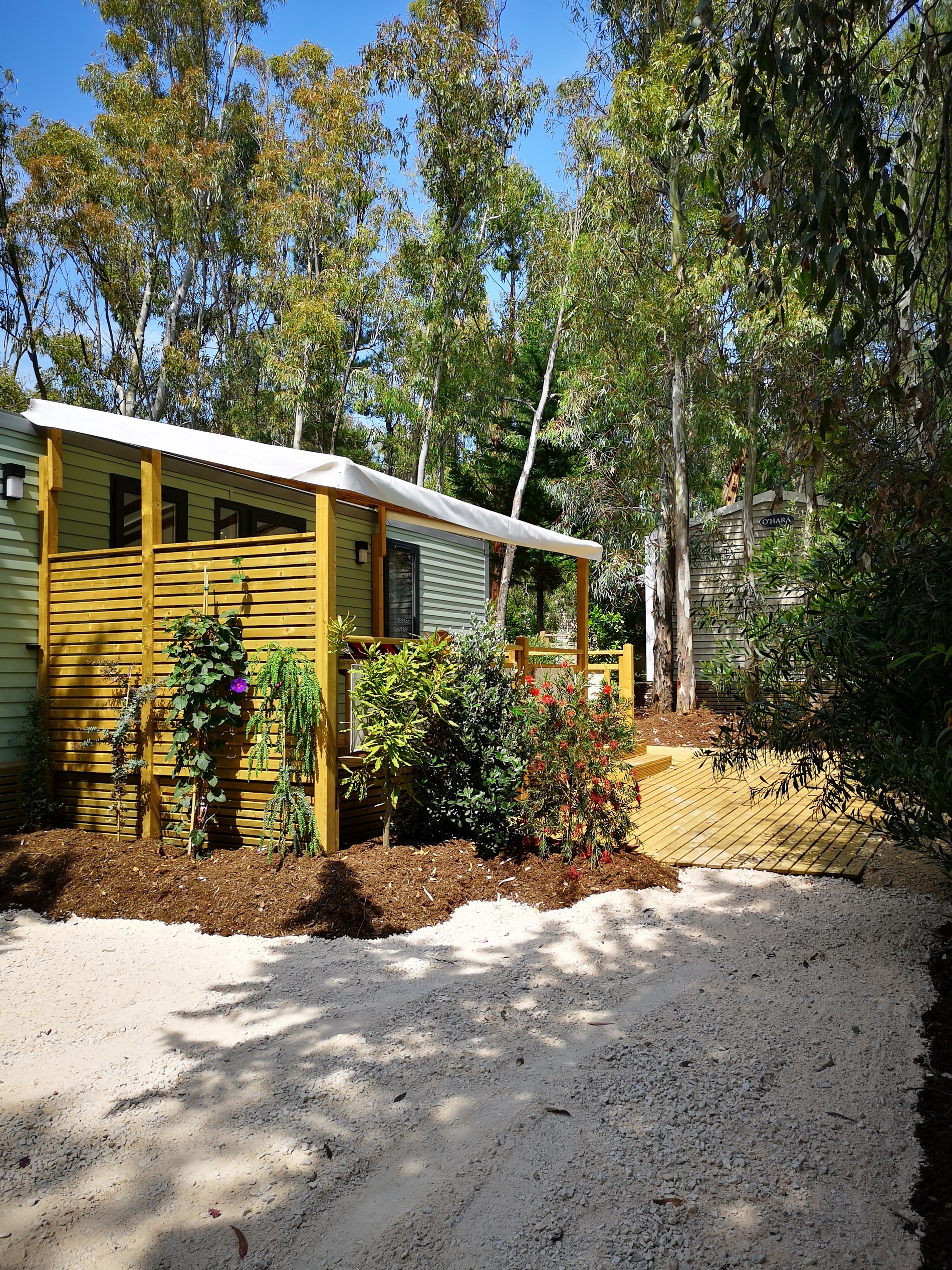 Mobilhaus Patio mit eingebauter Terrasse