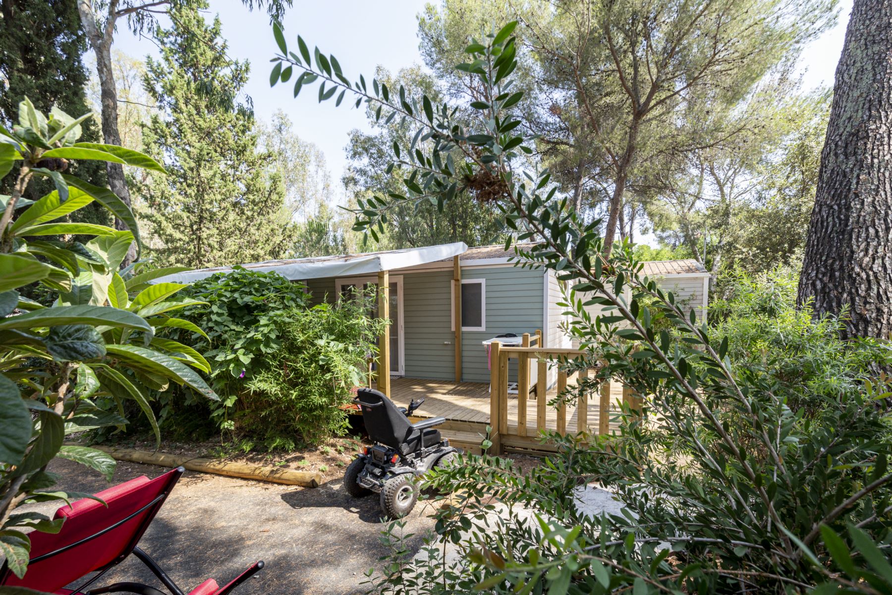 Mietobjekt: barrierefreies Mobilhaus auf einem barrierefreien und ökologisch sinnvoll geführten Campingplatz