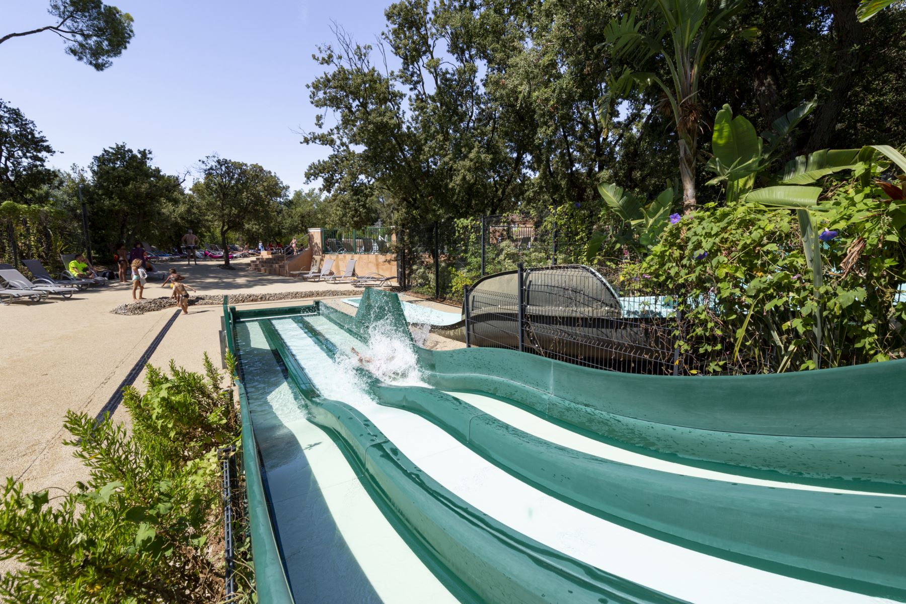 Schwimmbad Rutsche Familie Wasserpark Animation