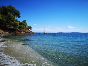 Ein naturbelassener Strand im Departement Var und in der Nähe von Hyères