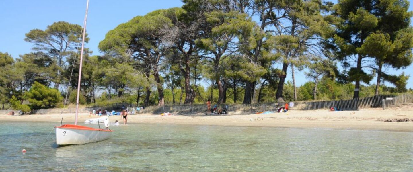 Der Strand Pellegrin in Bormes-les-Mimosas und im Departement Var