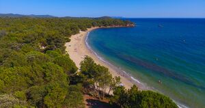 Der Strand ‘Le Pellegrin’ im Departement Var