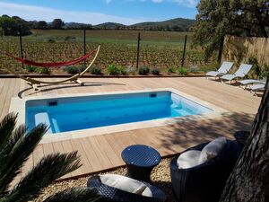 Mobilhaus mit eigenem Pool auf unserem Campingplatz im Departement Var