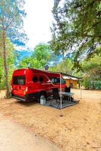 Ein Stellplatz für das Wohnmobil auf unserem Campingplatz**** mit einem Wasserparadies